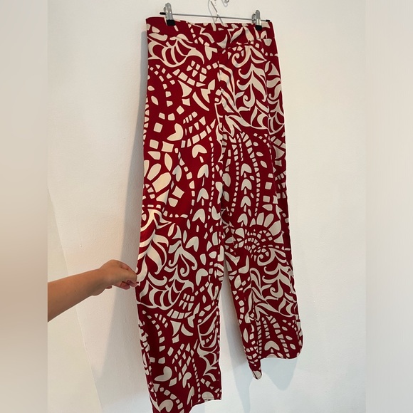 Joie Pants - Joie Wide Leg High Rise Red & White pants Size Medium